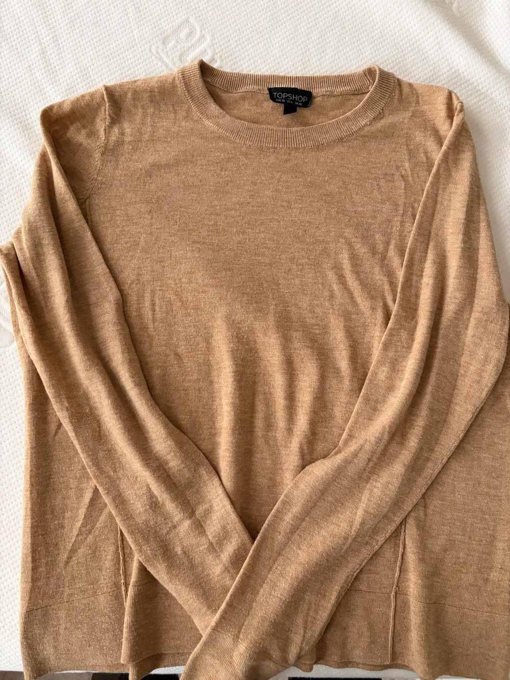 TOPSHOP Women’s Camel Crewneck Sweater